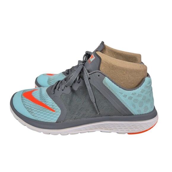 Nike FS Lite Run 3 Gray/Turquoise Blue sneakers Sz 9 Golf EUC - Picture 4 of 7